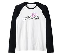 Abuelita con corazón rosa divertido regalo para tía, abuela, mamá Camiseta Manga Raglan