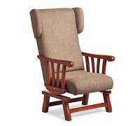 Abuelo a Gusto- Mecedora clásica con apoya-Cabezas y Brazos de Madera de Haya. Ideal para Abuelita/Persona Mayor. Tamaño: 112x56x84 cm. (Cerezo, Tostado)