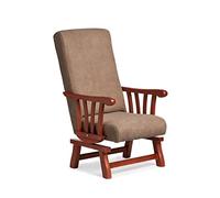Abuelo a Gusto- Mecedora clásica con Brazos de Madera de Haya, con Respaldo Recto. Ideal para Abuelita/Persona Mayor. Tamaño: 112x56x84 cm. (Cerezo, Tostado)