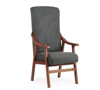 Abuelo a Gusto | Silla Respaldo Alto Goya Marengo - Silla con Brazos para Personas Mayores - 117x57x70 cm - Sentada Alta - Postura Recta - Tela Antimanchas - Geriátrica, Cómoda y Estable, Uso Diario