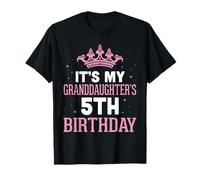 Abuelo, abuela, es el quinto cumpleaños de mi nieta, feliz Camiseta