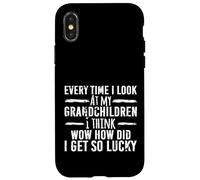 Abuelo Afortunado Cada Vez Que Miro a mis Nietos Carcasa para iPhone X/XS