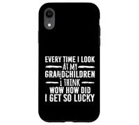 Abuelo Afortunado Cada Vez Que Miro a mis Nietos Carcasa para iPhone XR