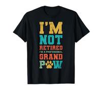 Abuelo Amante del Perro Grand Paw Profesional no Jubilado Camiseta