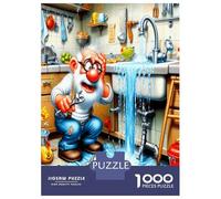 Abuelo con desorden en Fregadero 1000 Piezas Puzzle Clásico Caos cómico Puzzle para Adultos, Cartón Grueso - Ultra Difícil, Antiestrés Total, Ideal para Ocio Y Creatividad 52x38cm/1000pcs