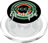 Abuelo de fútbol con círculos de fútbol modernos PopSockets PopGrip para MagSafe