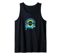 Abuelo de hockey con círculos de hockey modernos Camiseta sin Mangas