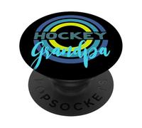Abuelo de hockey con círculos de hockey modernos PopSockets PopGrip Adhesivo