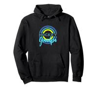 Abuelo de hockey con círculos de hockey modernos Sudadera con Capucha