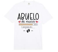 Abuelo De Nuevo 2027 Anuncio Embarazo Abuelo por Segunda Vez Comfort Colors Adult Heavyweight T-Shirt