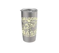 Abuelo es mi nombre Bass is my Game Bass Player Vaso térmico de acero inoxidable de doble pared