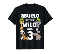 Abuelo of The Wild y Tres 3er Zoológico Safari Jungle Camiseta