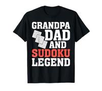 Abuelo Papá y Sudoku Leyenda Divertido Sudoku Papá Apreciación Camiseta