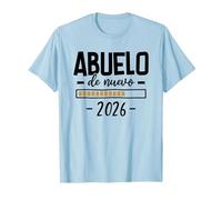Abuelo por Segunda Vez 2026 - Anuncio Embarazo Abuelos Camiseta, Hombre, Azul Bebé, S