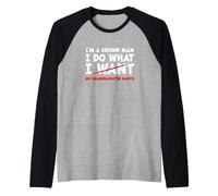 Abuelo Soy Un Hombre Adulto Hago Lo Que Quiere Mi Nieta Camiseta Manga Raglan