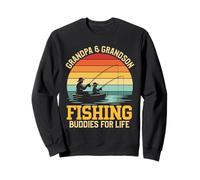 Abuelo Y Nieto Compañeros De Pesca para La Vida Pescador Sudadera