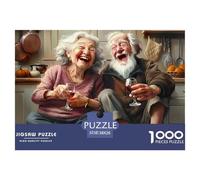 Abuelos Cocinando Familia Puzzle de 1000 Piezas Papel para Adultos Relajación Decoración Hogar 38x26cm/1000pcs