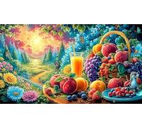 Abundant Frutas and Flowers in Front of Country Cottage Puzzle de 1000 Piezas de Papel Reciclado - Juego edugatoivo & Relajación para Adultos en casa 75x50/1000pcs