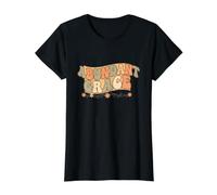 Abundante Gracia Camiseta gráfica económica, Mujer, Negro, S