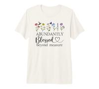 Abundantly Blessed Beyond Measure Women Christian Scripture Camiseta Premium