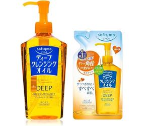 Aburiya Kose Softymo Deep Cleansing Aceite Limpiador Profundo, 230ml & Recarga 200ml, Made in Japan