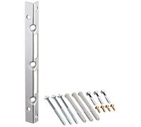 Abus 055416 SSB400 SB - Chapa de cerradura de puerta (25 x 25 mm) | Universal para tope izquierdo y derecho, anclaje fijo de tres puntos en mampostería, incluye tacos
