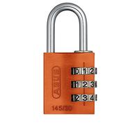 Abus 145/30_NARANJA - Candado aluminio combinacion 30mm 3 dígitos naranja | Código numérico de 3 dígitos sin llave - Cuerpo de aluminio anodizado - 55 g, ancho 31,5 mm, grillete de 5 mm