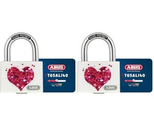 Abus 19154 - Candado personalizable (aluminio, 40 mm, moderno) (Paquete de 2)