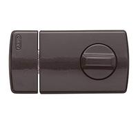 Cerradura de puerta adicional ABUS 2110 con botón giratorio, marrón, 56031