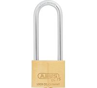ABUS 26850 Candado de latón con grillete de 80 mm de longitud y 7561, reversible, con llave igual