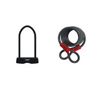 Abus 460 Ush, Candado Unisex Adulto, Negro, 30 Cm & 12752 Antifurto per Moto