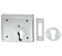 ABUS 474828 - Cerradura de embutir para puertas | Cuerpo de cerradura galvanizado resistente con pestillo de acero macizo, fácil de montar en puertas y marcos