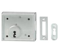ABUS 474835 - Cerradura de embutir para puertas | Barra de acero macizo, mecanismo estable - Cerradura de rosca con llave de bloqueo para puertas y armarios