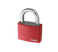 Abus 49940 - Candado personalizable (aluminio, 40 mm, moderno) color rojo