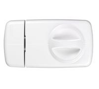 Abus 532702 7010 W - Cerrojo extra para puerta con pomo giratorio, color blanco