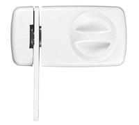 Abus 532764 7030 W - Cerrojo extra para puerta con estribo de bloqueo, color blanco