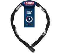 ABUS 563461-1500/110_Web_Black Cadena de Llave de 4mm recubireta de Tela Negra