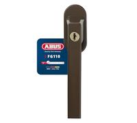 ABUS 592225 - Manilla con cerrojo para ventanas | Cilindro de presión con llave reversible, pasador cuadrado de 7 mm, distancia entre tornillos de 43 mm, para plástico