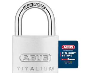Abus 64TI/40 569579 Twins B/SB , Juego de 2 Cerraduras con Llave | Cuerpo de aluminio especial ultraligero, arco de acero endurecido, llave paracéntrica, doble cierre, 40 mm, 87 g