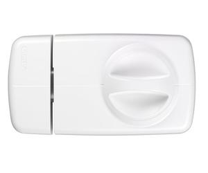 Abus 7010_W_B/SB - Cerrojo de Sobreponer con cilindro de seguridad de puntos blanco de botón blister