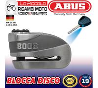 ABUS Candado de Disco de Freno Granit Detecto XPlus 8008 2.0 - Candado de Moto con Alarma - Nivel de Seguridad 19 - Gris