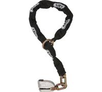 Abus 8008/12ks120 Antirrobo Con Alarma Para Moto, Cadena Templada 12 Mm, Grillete 16 Mm, Cilindro Xplus, 100 Db, Funda Textil, 2 Llaves Y Pila Cr2, Color Negro
