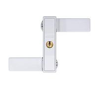 ABUS 85012 2530 W - Candado, AL0145 Cerradura para ventana | Para ventanas de hoja única y doble, grosor de pliegue 1 - 25 mm, ancho 22 mm, aprobado por VDS y DIN, sin taladrar