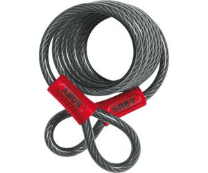 ABUS AB185018 Cable de lazo 8mm 1850 8mm 185cm de largo | Cable de lazo de 185 cm con dos extremos en lazo y recubrimiento plástico para proteger la pintura