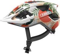 ABUS Aduro 3.0 LED casco de bicicleta, casco de ciudad deportivo en un diseño elegante para el día a día y excursiones deportivas, con luz trasera, para hombres y mujeres, talla L, naranja