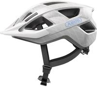 ABUS Aduro 3.0 LED casco de bicicleta, casco de ciudad deportivo en un diseño elegante para el día a día y excursiones deportivas, con luz trasera, para hombres y mujeres, talla L, blanco
