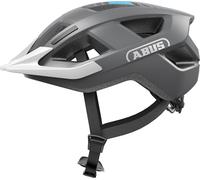 ABUS Aduro 3.0 LED casco de ciclismo, casco de ciudad deportivo en un diseño elegante para el día a día y excursiones deportivas, con luz trasera, para hombres y mujeres, talla L, gris