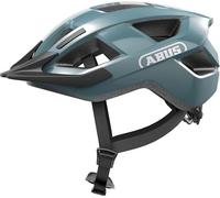 ABUS Aduro 3.0 LED casco de ciclismo, casco urbano deportivo en un diseño elegante para el día a día y excursiones deportivas, con luz trasera, para hombres y mujeres, talla L, azul