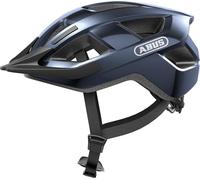 ABUS Aduro 3.0 LED casco de ciclismo, casco urbano deportivo en un diseño elegante para el día a día y excursiones deportivas, con luz trasera, para hombres y mujeres, talla L, azul