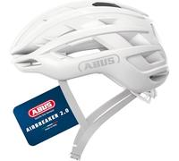 ABUS AirBreaker 2.0 Road Cycling Helmet, Ventilated Design, Size M, White